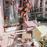 ELEGANT DUCHESS FASHION Swarovski Flash Pierced Earrings, White, Rose Gold Plating White Rose gold-plated | Forever Unique Red And White Off-Shoulder Dress | MIU MIU sunglasses | Glamorous pear embellished sandals | Radley Bag | Peggy Porschen London