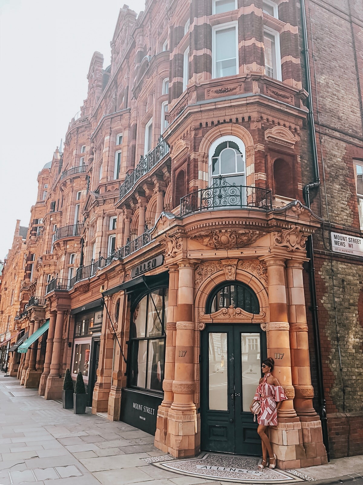 ELEGANT DUCHESS FASHION Swarovski Flash Pierced Earrings, White, Rose Gold Plating White Rose gold-plated | Forever Unique Red And White Off-Shoulder Dress | MIU MIU sunglasses | Glamorous pear embellished sandals | Radley Bag | London