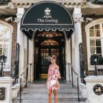 ELEGANT DUCHESS FASHION Swarovski Flash Pierced Earrings, White, Rose Gold Plating White Rose gold-plated | Forever Unique Red And White Off-Shoulder Dress | MIU MIU sunglasses | Glamorous pearl embellished sandals | Radley Bag | London