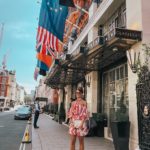 ELEGANT DUCHESS FASHION Swarovski Flash Pierced Earrings, White, Rose Gold Plating White Rose gold-plated | Forever Unique Red And White Off-Shoulder Dress | MIU MIU sunglasses | Glamorous pearl embellished sandals | Radley Bag | London