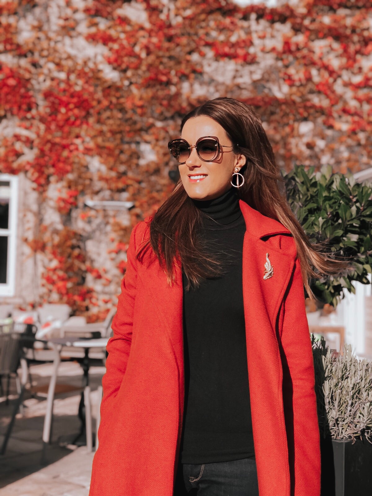 lipsy rust wrap coat