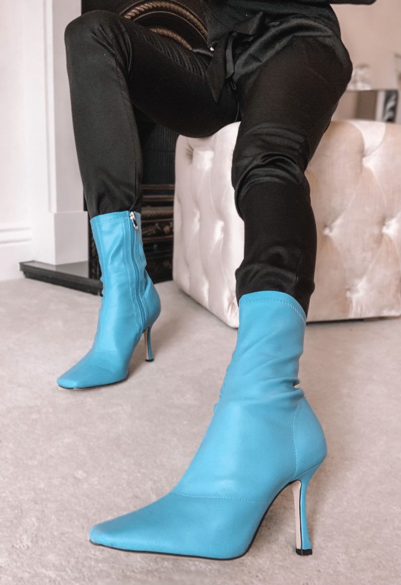 Public Desire Sacci sock boots in blue