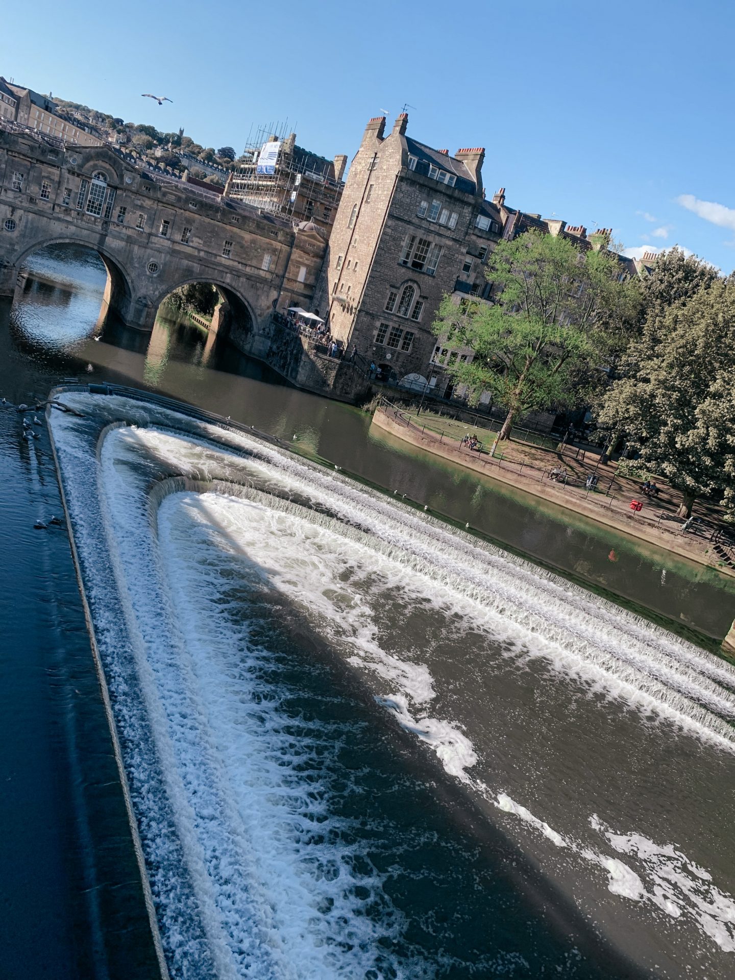 Pulteney Bridge, Bath Somerset, England. It’s one of only four bridges in the world to have shops across its full span on both sides.