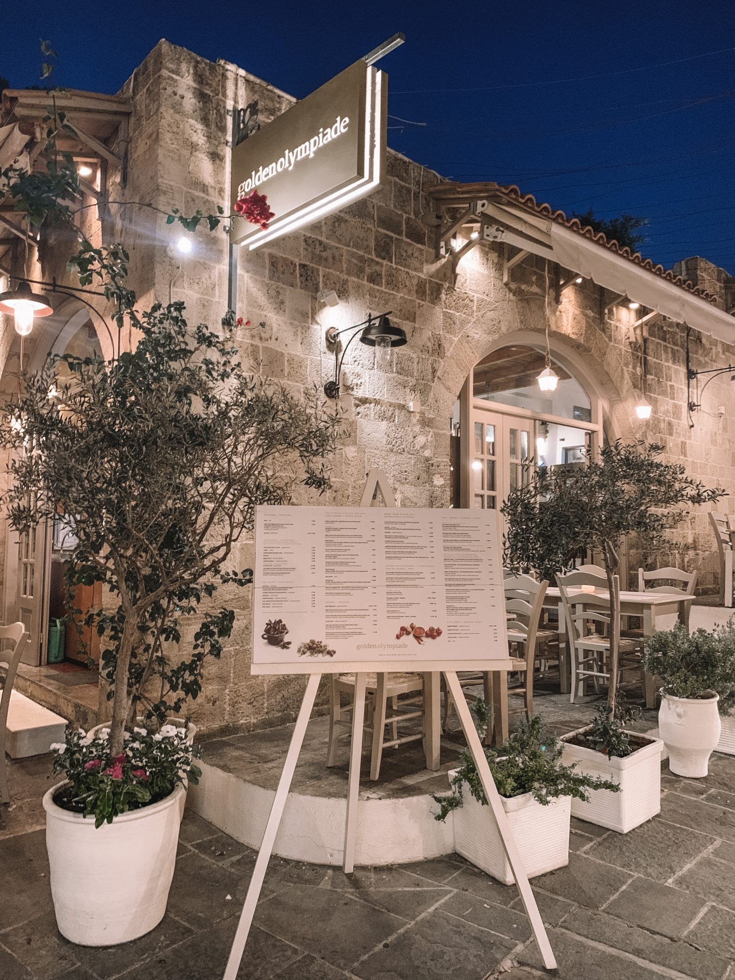 Golden Olympiade restaurant, Rhodes, Greece