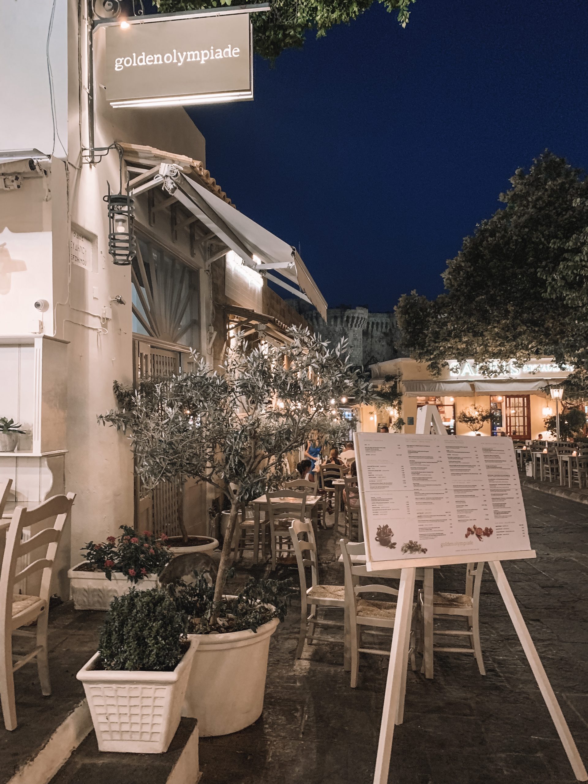 Golden Olympiade restaurant, Rhodes, Greece