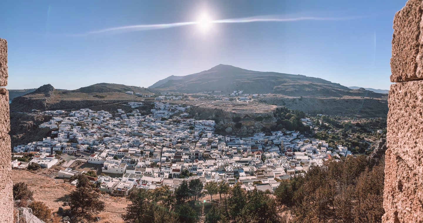 Lindos, view from the Acropolis, Rhodes