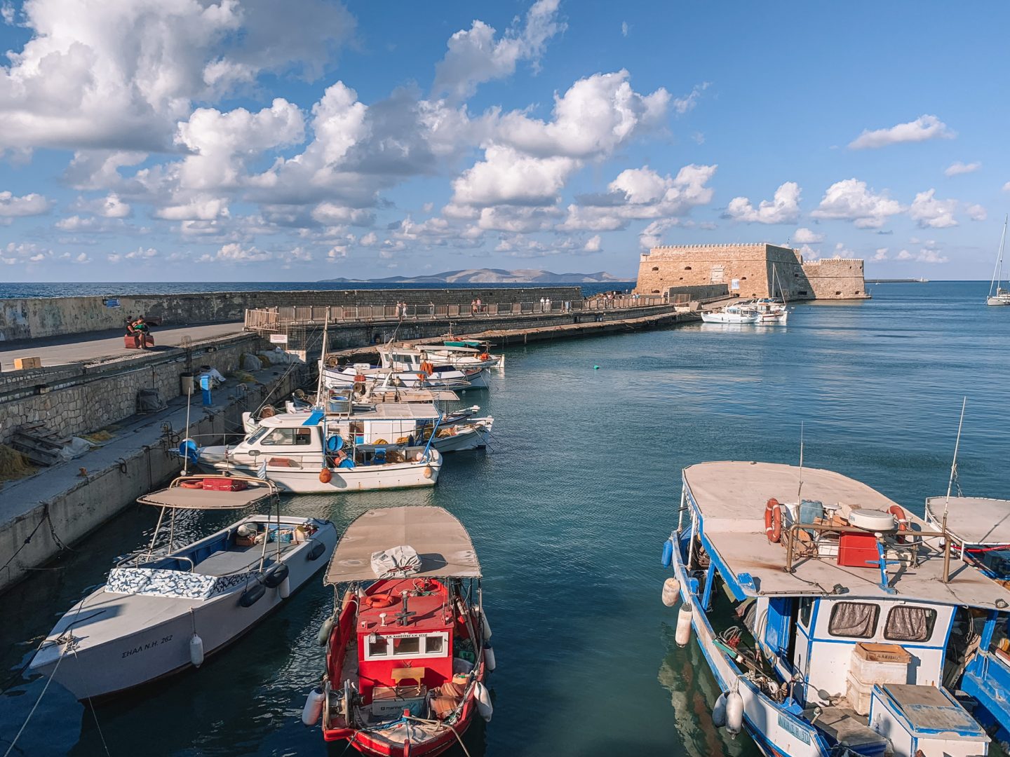 Venetian Harbour of Heraklion , Crete, Greece
