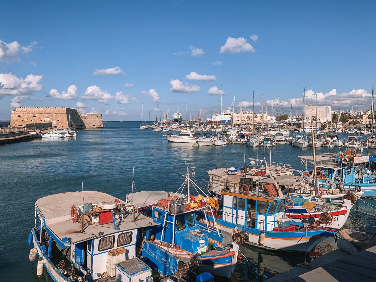 Venetian Harbour of Heraklion , Crete, Greece