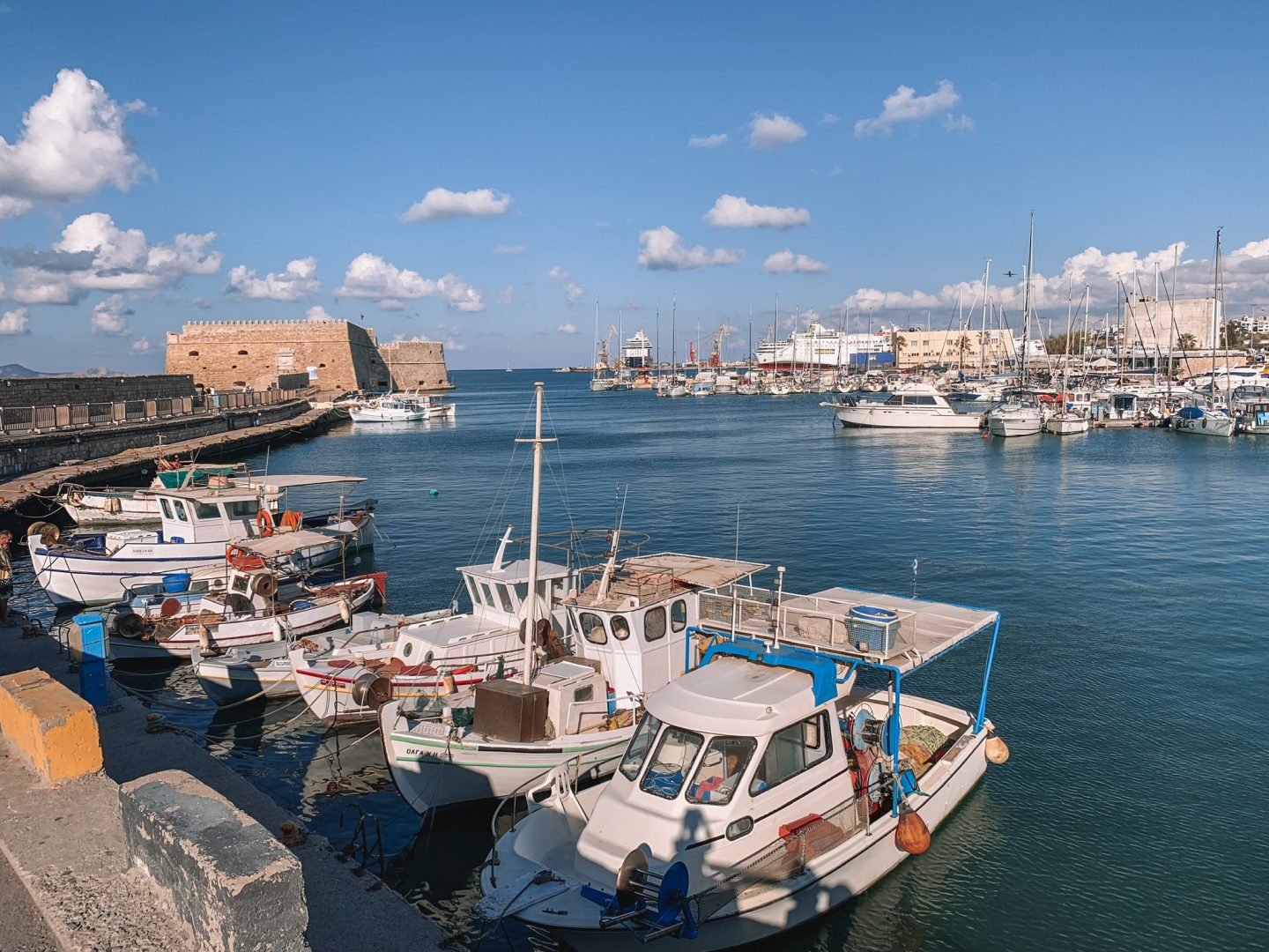 Venetian Harbour of Heraklion , Crete, Greece