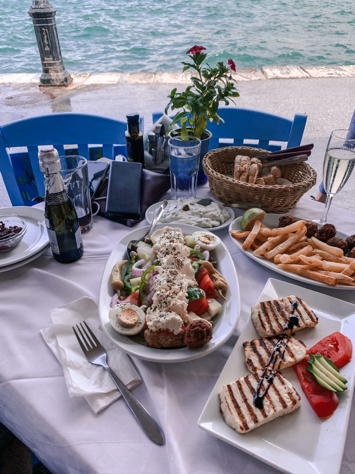 Chania’s Venetian Harbour, Crete Greece, Amphora restaurant