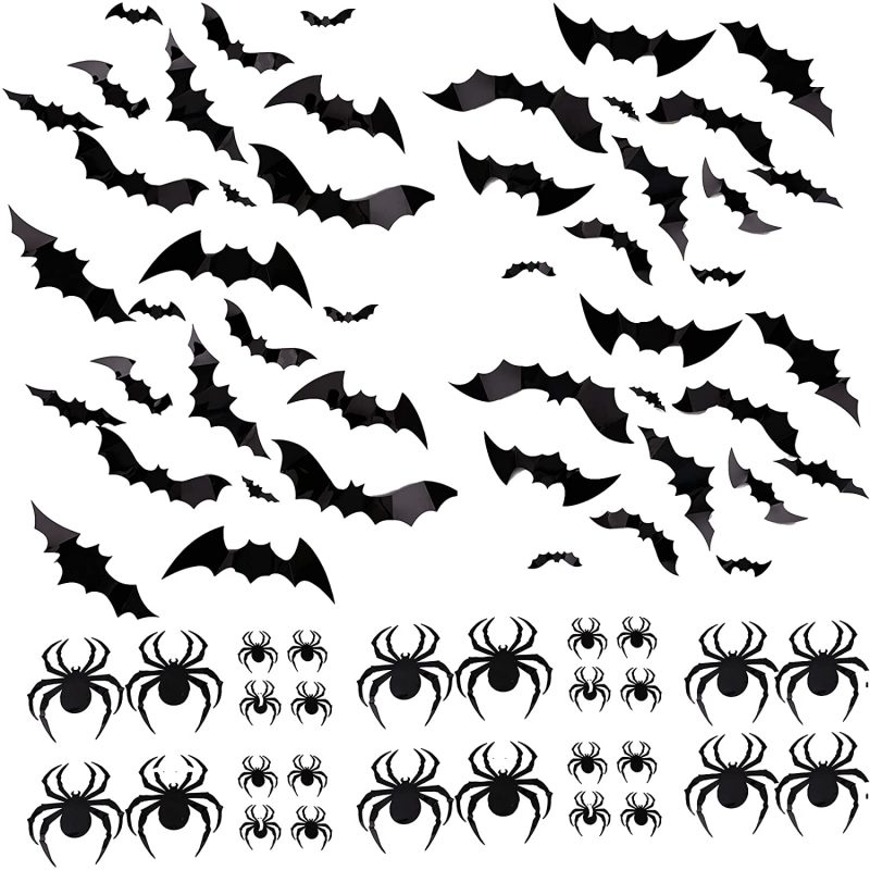 Halloween 3D Bat&Spider Wall Stickers