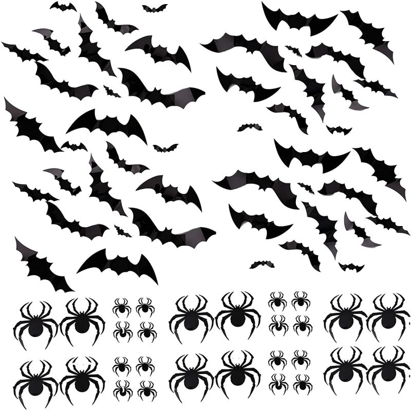 Halloween 3D Bat&amp;Spider Wall Stickers