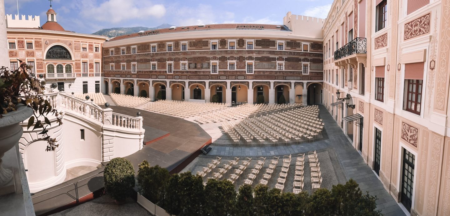 The Prince’s Palace, the official residence of the Grimaldi family (Palais Princier de Monaco), Monaco