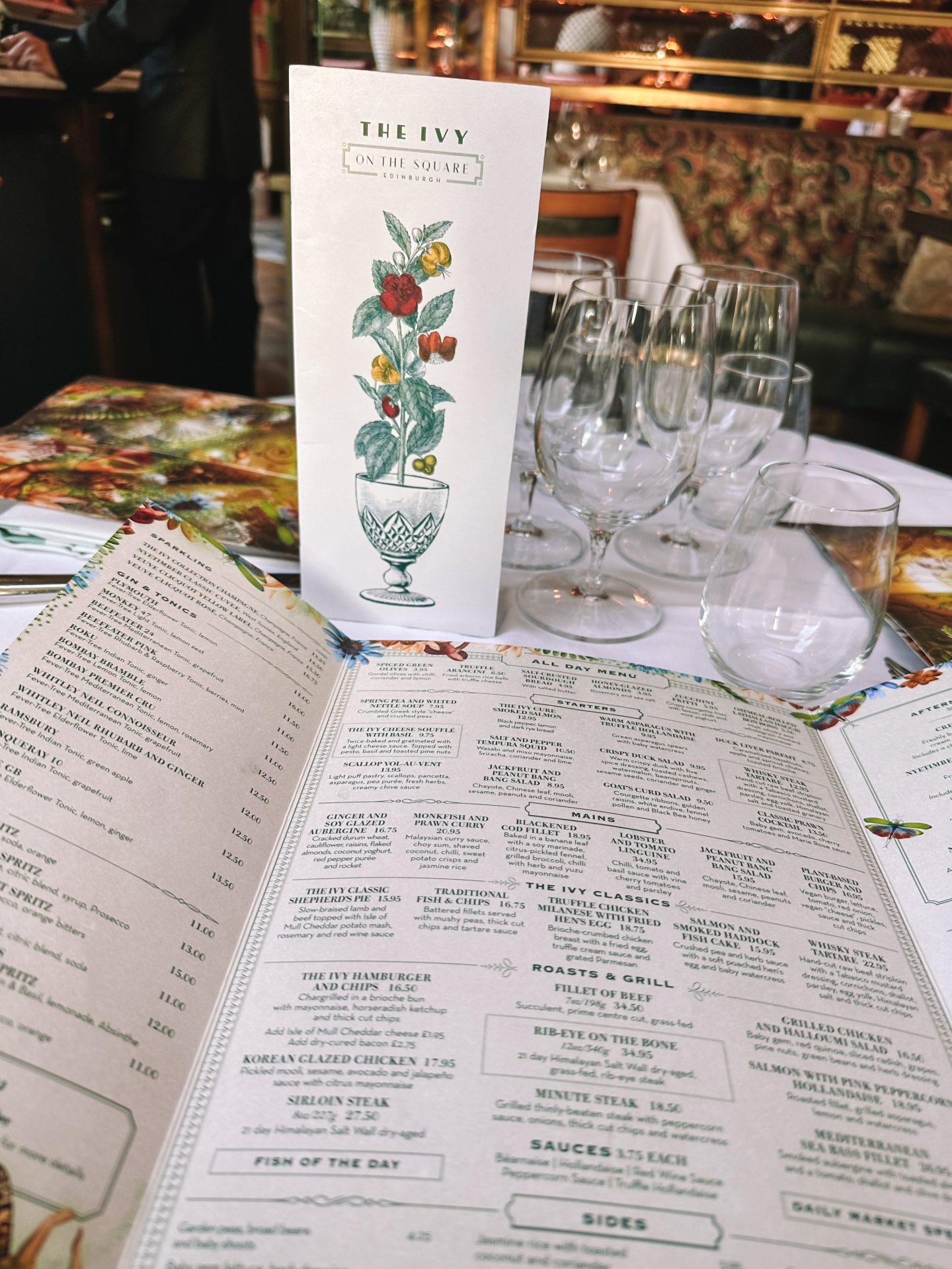 The Ivy on the Square, Edinburgh, Scotland