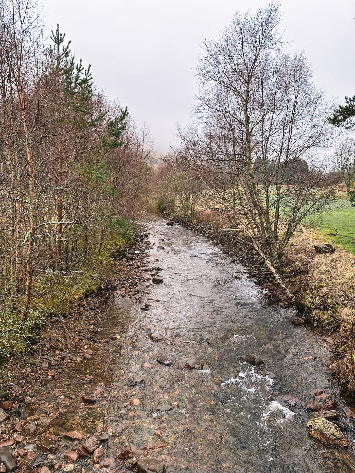 Spittal of Glenshee, Blairgowrie, walk towards the Dalmunzie Castle Hotel