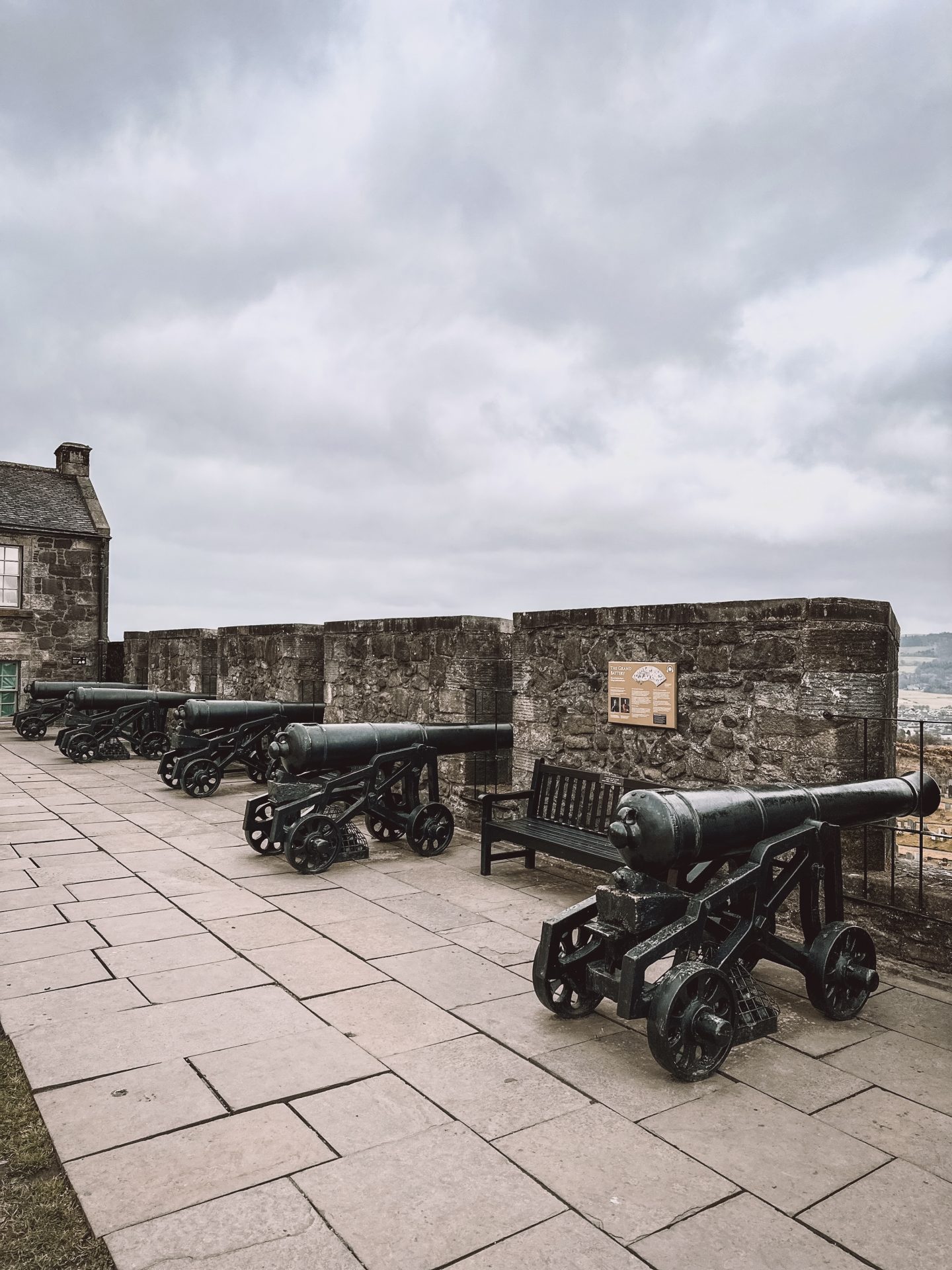 Stirling Castle with its Royal Palace, the Chapel Royal, the Regimental Museum and the Wallace Monument. Scotland, Stilring