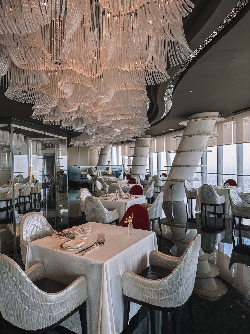 Heavenly Jin restaurant on the 120th floor in Shanghai Tower, China