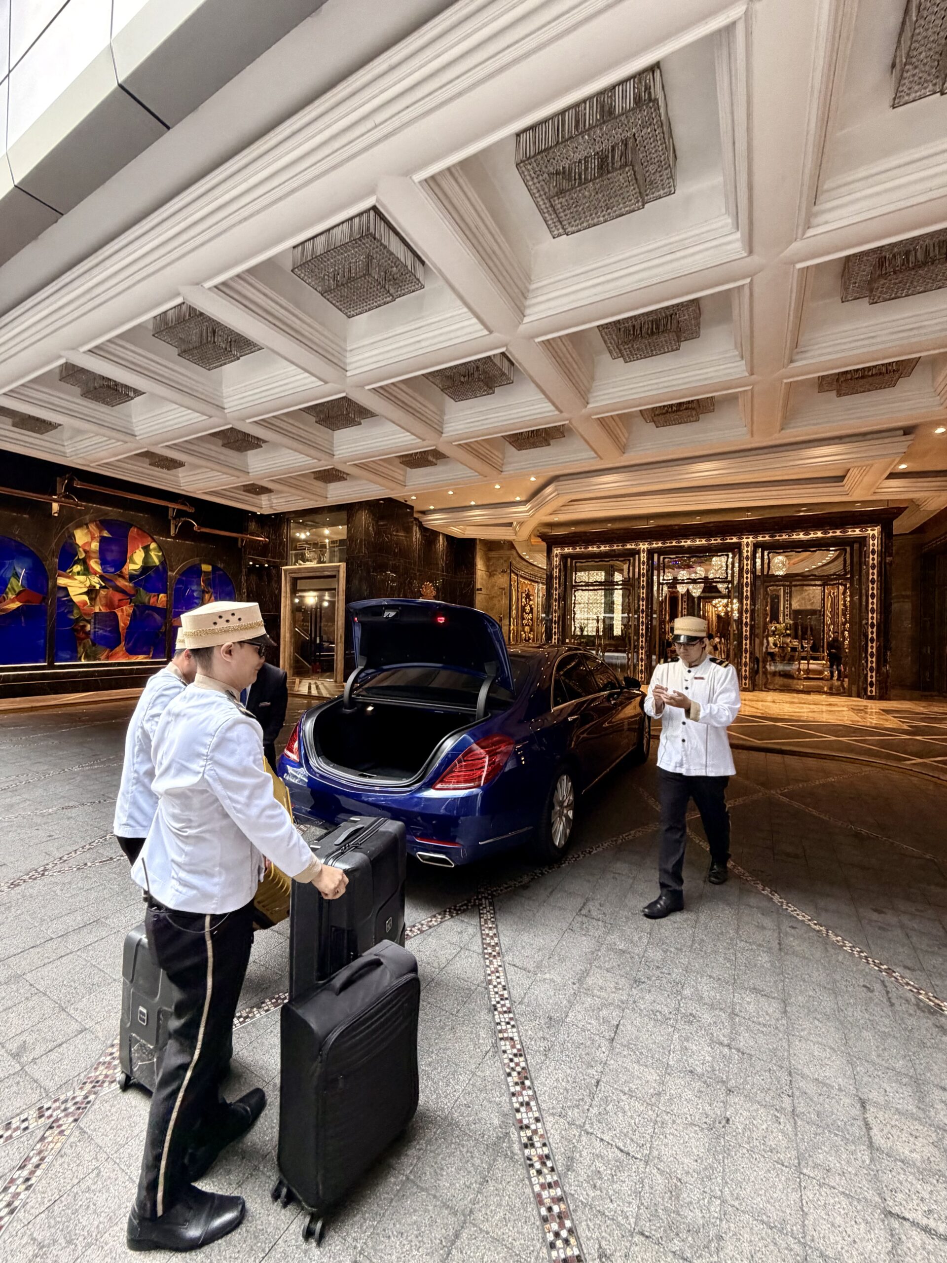 Airport representative greeting guests for The Reverie Saigon Mercedes S-Class transfer. Ho Chi Minh Airport representative greeting guests for The Reverie Saigon Mercedes S-Class transfer. Ho Chi Minh