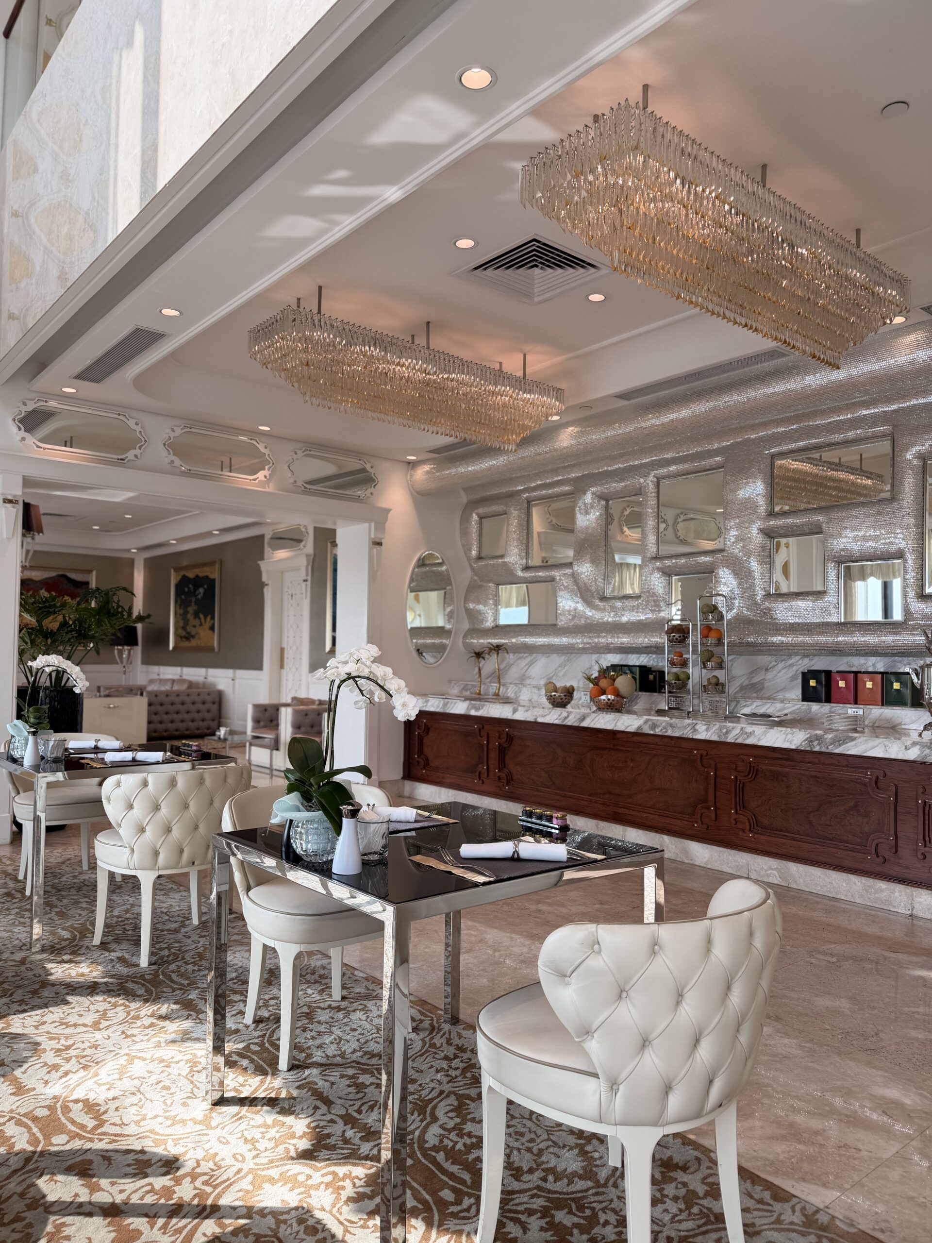 Club lounge at The Reverie Saigon offering breakfast, afternoon tea and evening cocktails Club lounge at The Reverie Saigon offering breakfast, afternoon tea and evening cocktails