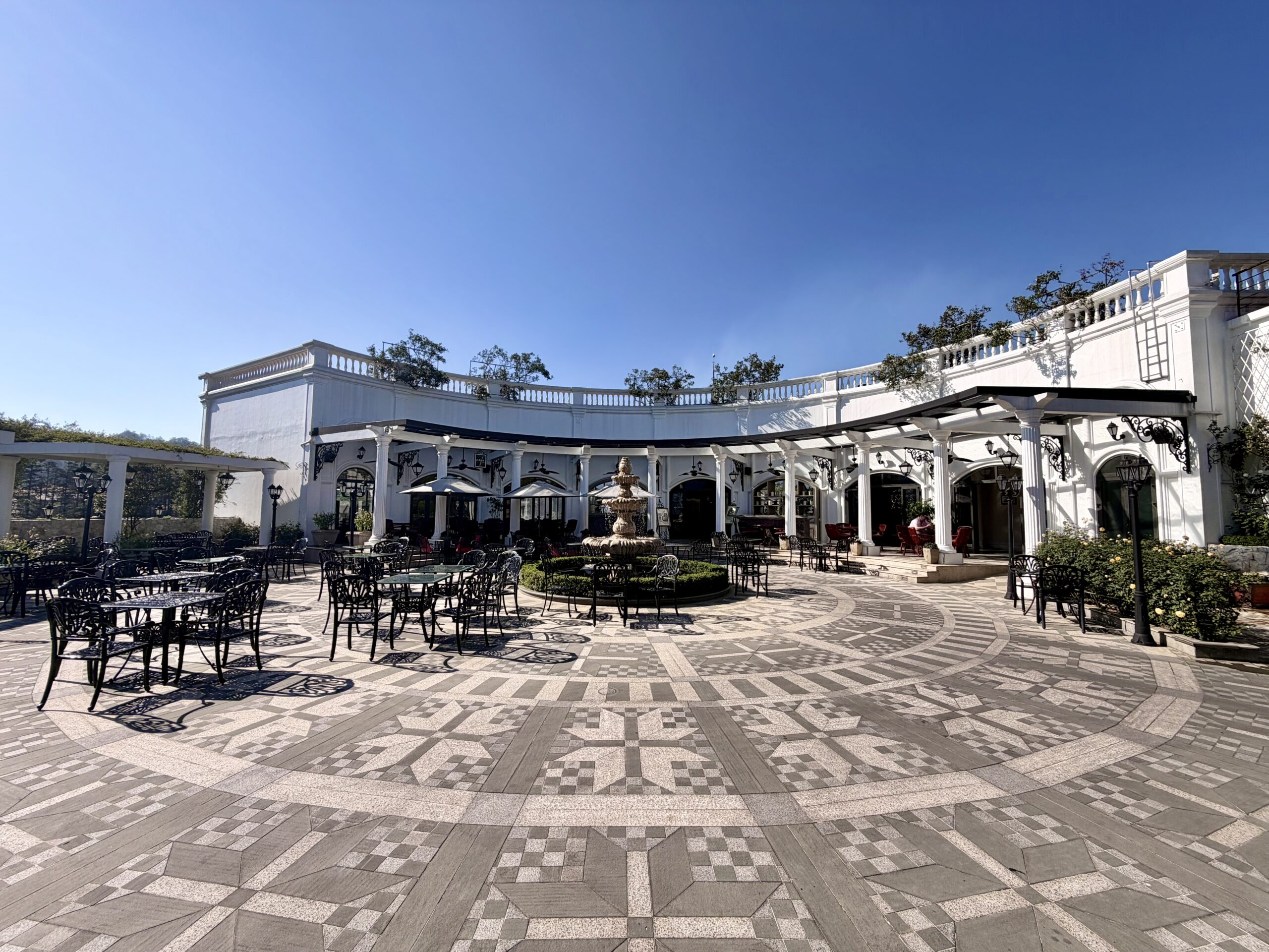 Outdoor garden dining at The Yard, Silk Path Grand Sapa Resort, Vietnam