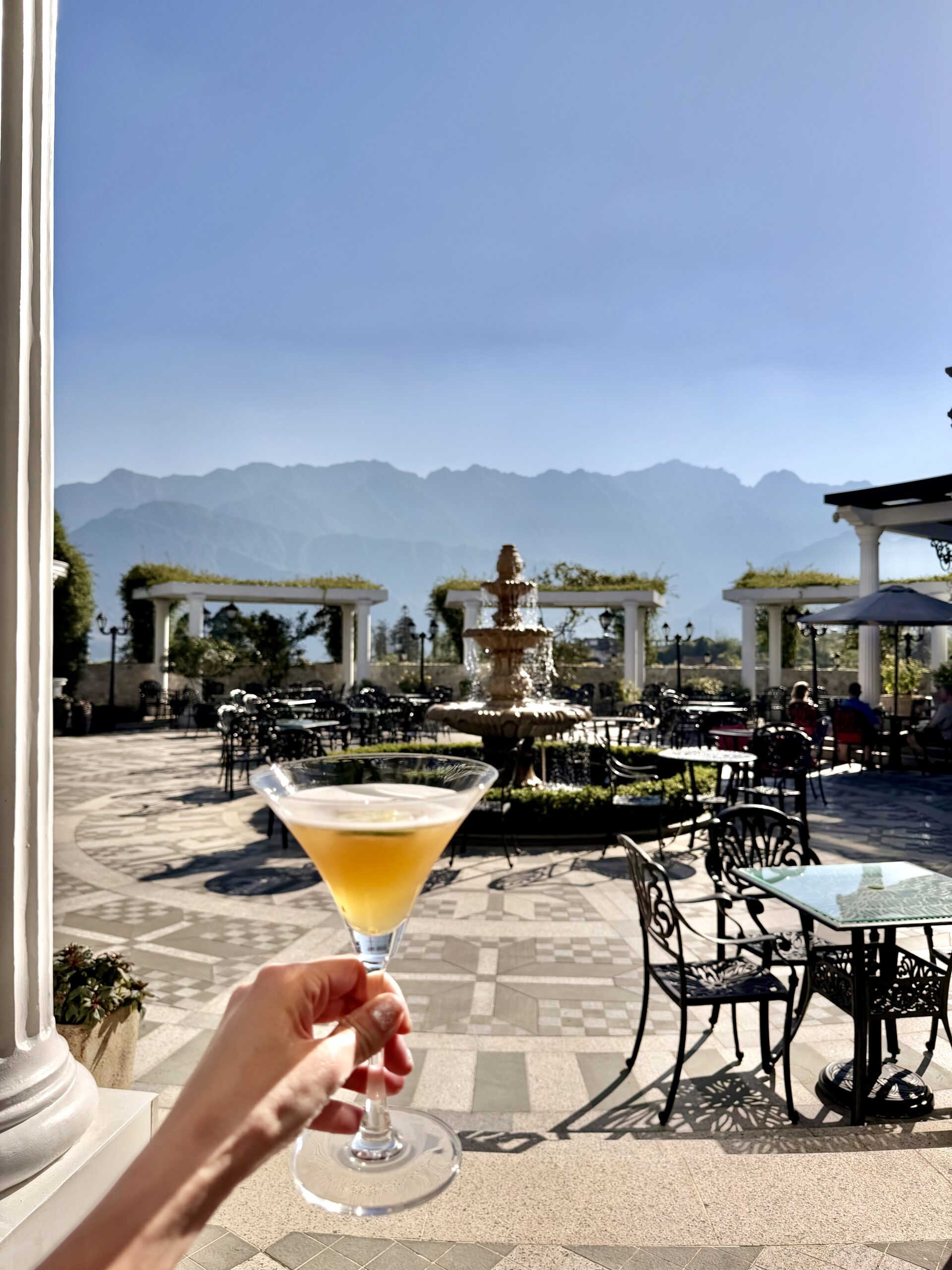 Café 1500 terrace with mountain views at Silk Path Grand Sapa Resort, Vietnam Café 1500 terrace with mountain views at Silk Path Grand Sapa Resort, Vietnam